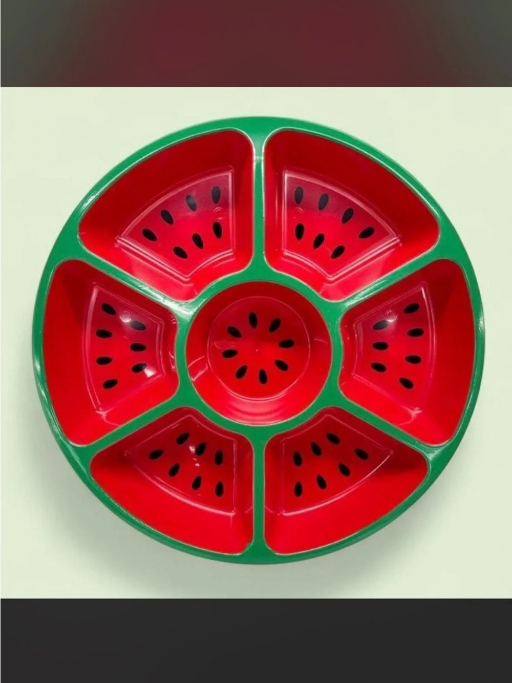 Watermelon-Themed 7-Section Party Snack Platter